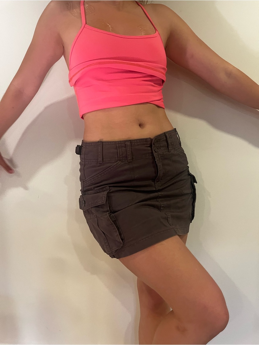 Brandy Melville Plum Utility/Cargo Skirt